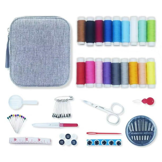 Anyone Can Sew Kit de costura profesional para principiantes con kit de  reparación de viaje y tijeras de tamaño completo para máquinas de coser
