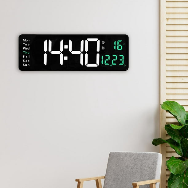 Reloj Pared Digital - Fecha Hora Temperatura