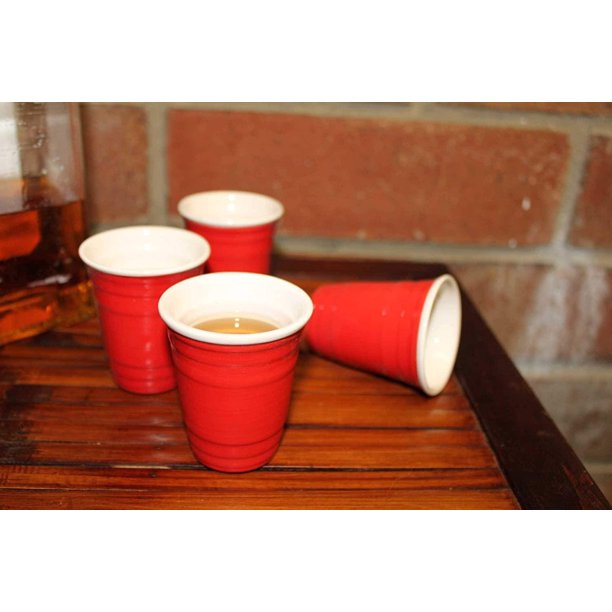 Juego de 4 vasos shot Rojo