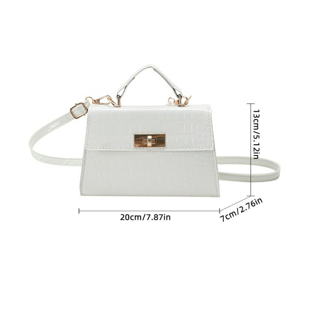 Bolsas de hombro piedra blanco Crossbody para mujeres 2021 Bolso pequeño  bolso PU Cuero Cuero Mano Diseñador de Damas Mujer