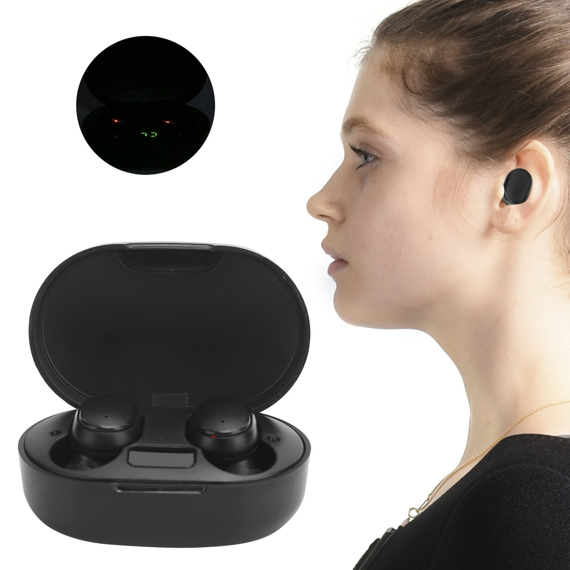 Auriculares inalámbricos, auriculares de botón inalámbricos, tapones para  los oídos estéreo Bluetooth V5.0 para viajes al aire libre : :  Electrónicos