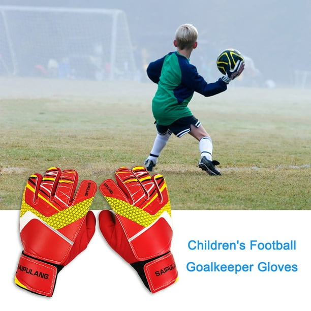 Guantes de fútbol para niños Accesorios deportivos de PU elásticos  ajustables (7 rojo) Wdftyju