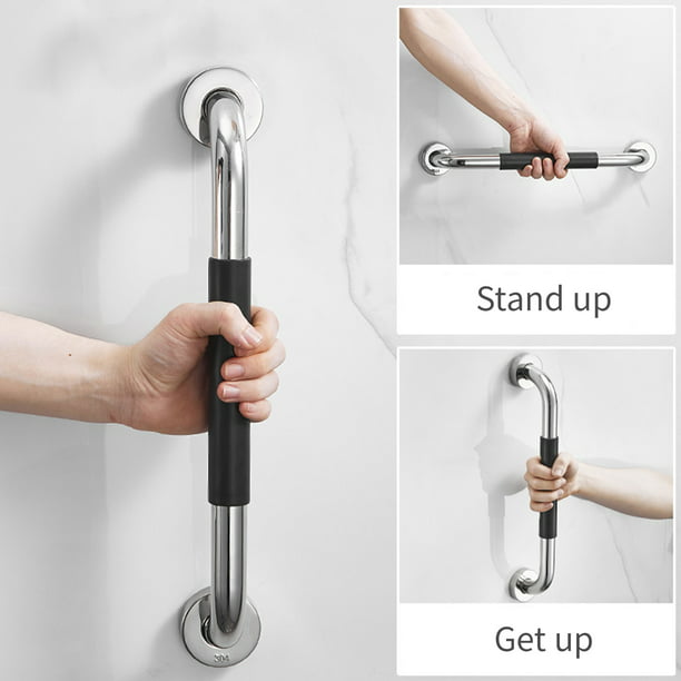 Barra de agarre de ducha para personas mayores, barras de seguridad para  inodoro, en forma de L, barandillas de mano para baño, montaje en pared