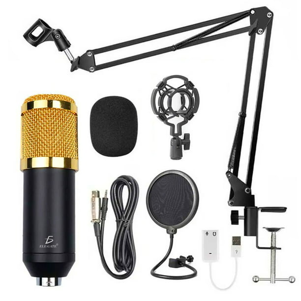 Kit Profesional Microfono Condensador Grabación Estudio KTV Ele-Gate BM800