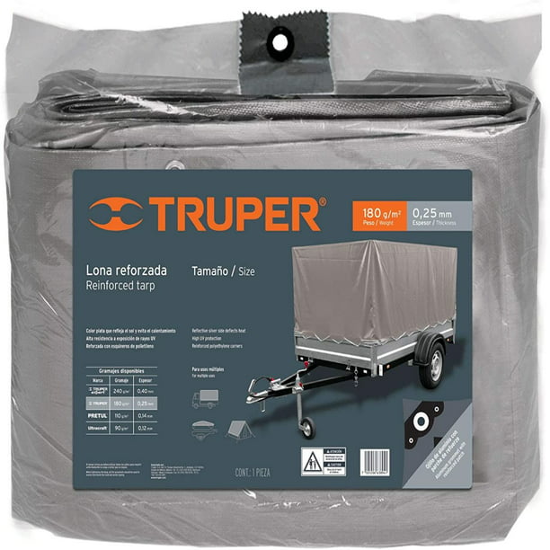 administración Emociónate plato Truper LT-710,Lona reforzada color gris de 7 x 10 m,180 g/m² Truper LT-710  | Bodega Aurrera en línea