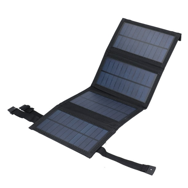 Panel Solar plegable para senderismo al aire libre, resistente al agua,  para teléfono, Banco de energía
