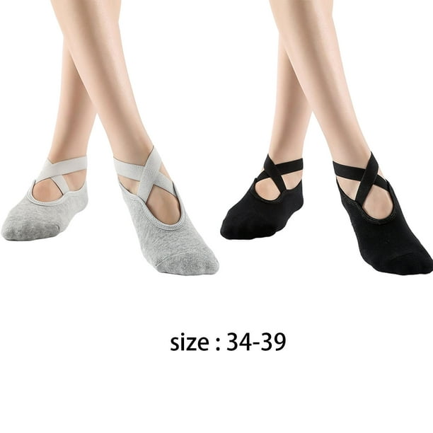 2x Zapatillas de yoga antideslizantes para mujer, calcetines de