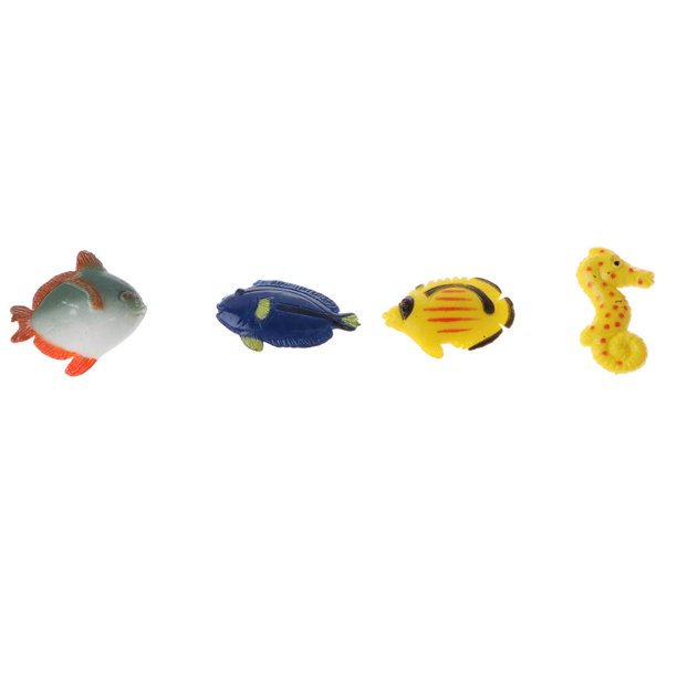 24x Plástico Peces Marinos De Peces Marinos Pequeña Figura Juguete Modelo  De perfke Juguete de animales para niños