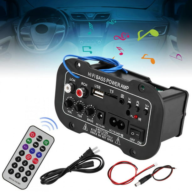 Amplificador de potencia Bluetooth, 5 pulgadas auto coche digital Bluetooth  amplificador HiFi Bass alta potencia estéreo o AMP