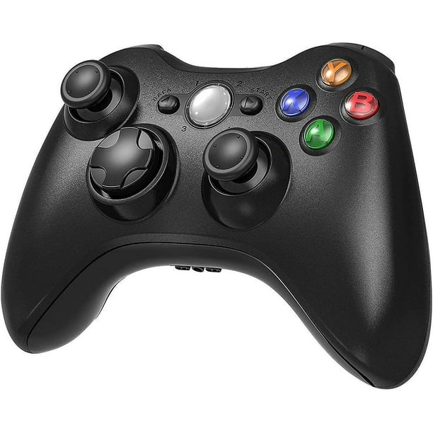 Controlador inalámbrico para Xbox 360, Xbox 360 Joystick Controlador de  juego inalámbrico para Xbox y Slim 360 Pc (Negro)