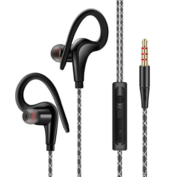 Auriculares deportivos para fitness, con cable, impermeables, con