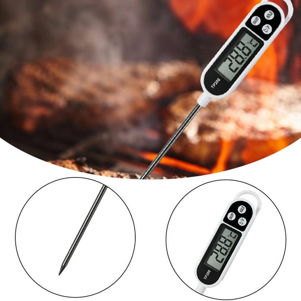 Termómetro de carne para cocinar a la parrilla barbacoa comprueba la  temperatura de los alimentos Termómetro de cocina con pantalla digital