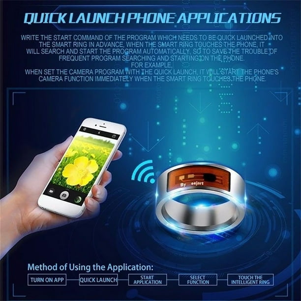Anillos Inteligentes NFC Multifuncional Impermeable A Prueba de agua Anillo  inteligente Finger We MABOTO Anillos inteligentes
