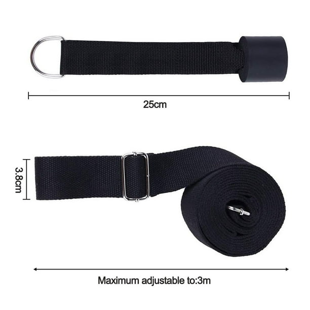 Leg Stretcher Strap, Door Stretch Strap for Flexibility, Adjustable Strap  with Door Anchor to Improve Leg Stretching - Door Flexibility Trainer Band  with Carrying Pouch for Dance, Cheer, Ballet Black, Exercise 