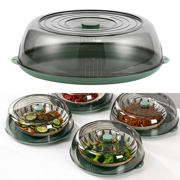 Cubierta grande para microondas para alimentos de fácil agarre, tapa  protectora para salpicaduras de microondas con ventilación de vapor y sin  BPA y