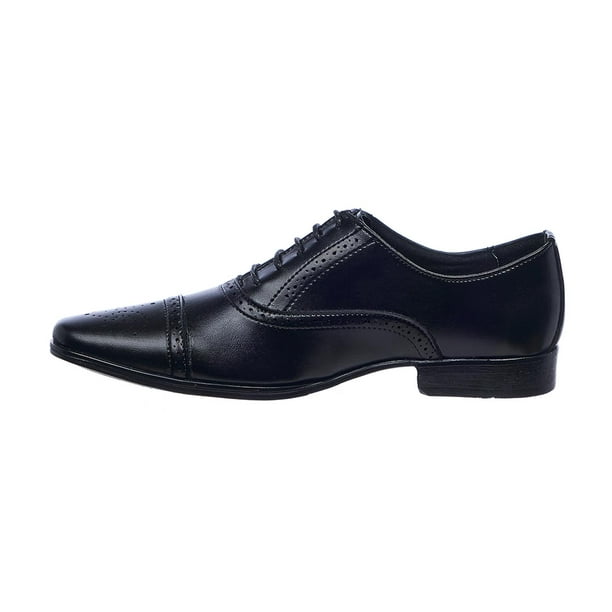 Zapatos De Vestir Formal Casual Para Hombre Tipo Piel Negros Cómodos 034C15  negro 27 Incógnita 034C15