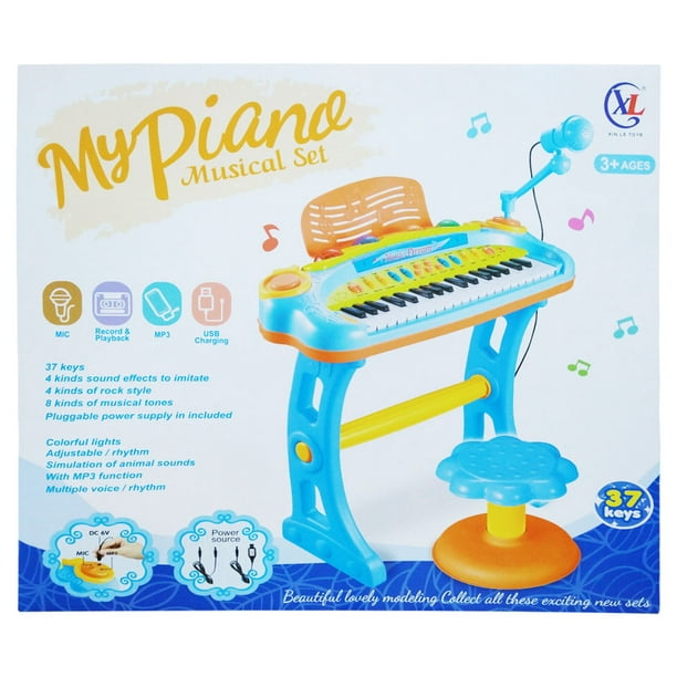 Piano Infantil XL My Piane Anaranjado Azul