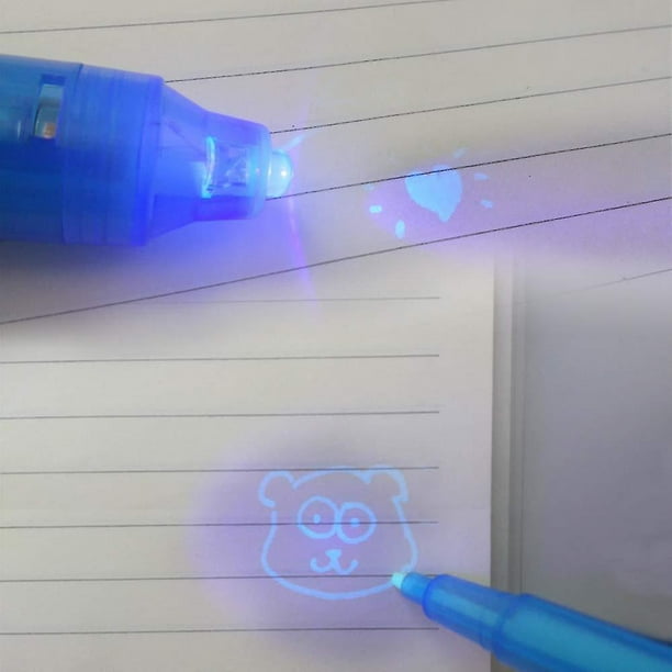 30 bolígrafos de tinta invisible con relleno de bolsas de fiesta de luz UV  para niños y niñas, bolígrafo mágico de tinta que desaparece para niños