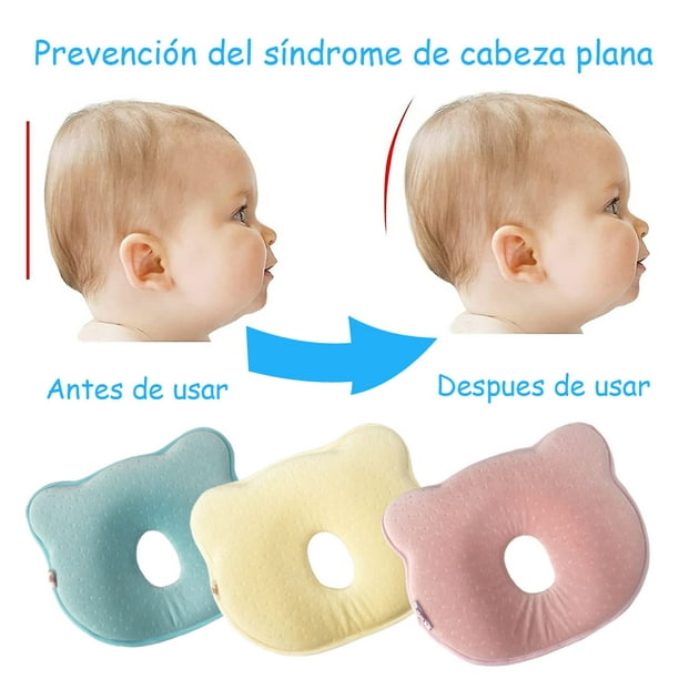 Almohada Irfora Almohada de bebé para recién nacido Prevención de cabeza  plana Cómoda almohada moldeadora de cabeza de bebé Almohada infantil para