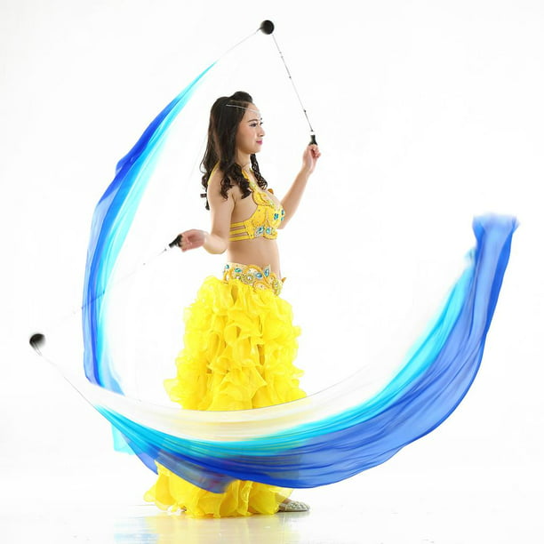 2x Velo para Danza Del Vientre, de Lanzamiento Poi, Accesorios de Baile de  Cadena Duraderos Yuyangstore bola de poi de velo de danza del vientre