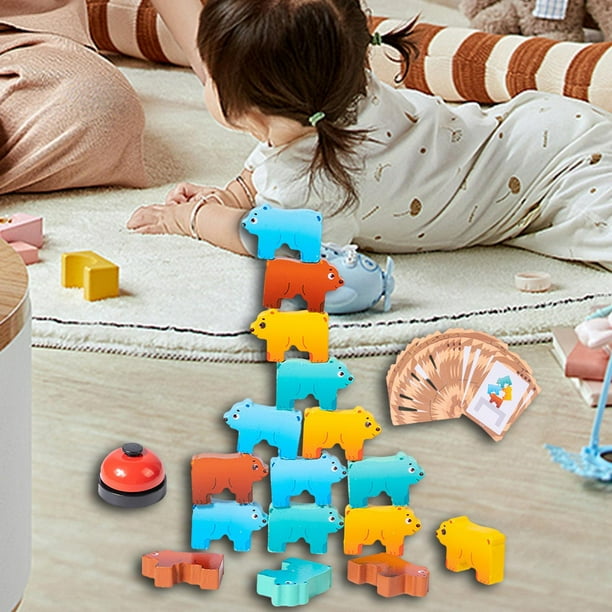 Animales Montessori Juguetes para niños pequeños de 2, 3, 4, 5, 6 años,  bloques de animales de madera, apilables, juguete de cumpleaños para niños  y