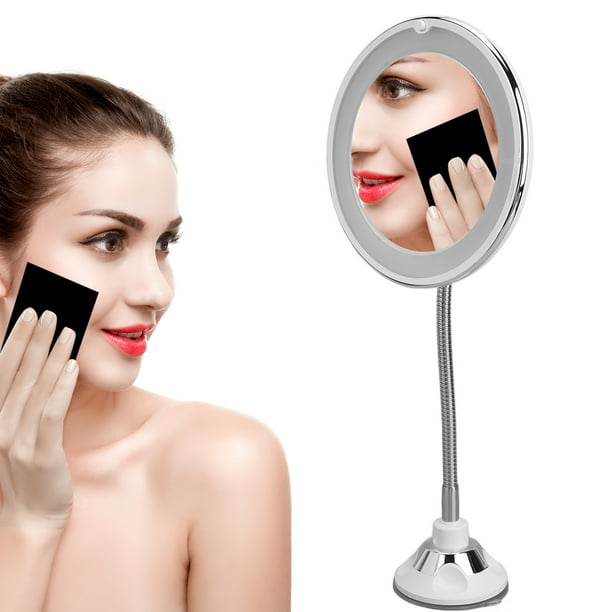 Espejo Maquillaje Iluminación LED y 10 aumentos Recargable Espejo de baño  Espejo de pared Espejo cosmético -  España