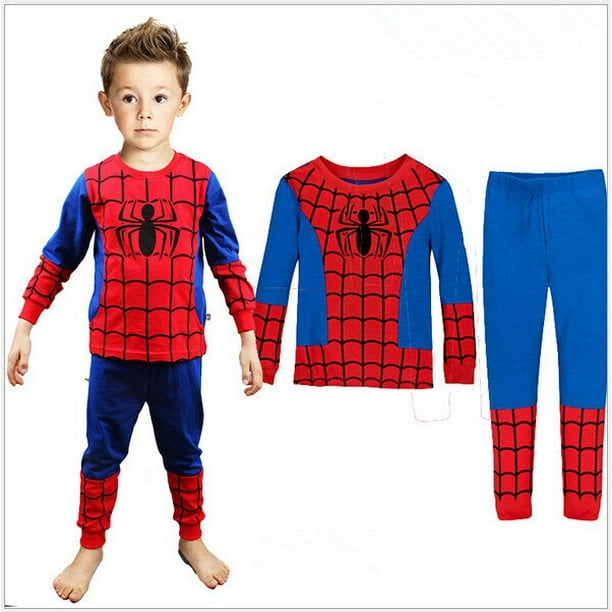 Sí misma Calendario Mira Pijamas para niños Traje Spiderman Algodón Impresión Dibujos animados Coche  Hogar Niños Ropa Manga l zhangmengya CONDUJO | Walmart en línea