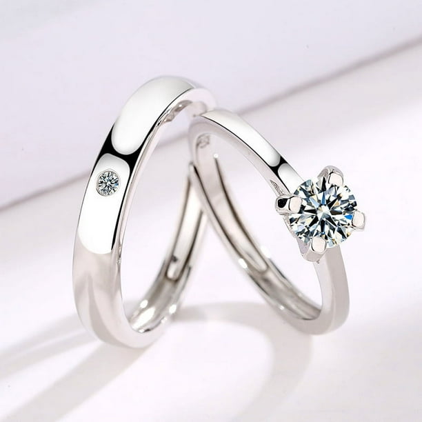  Anillos para hombre y mujer, anillo de plata S925 con