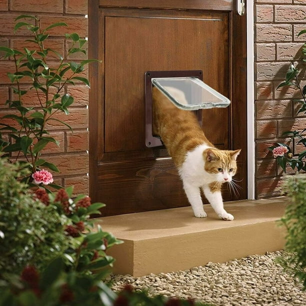 Puerta para gatos Puerta para gatos con cerradura de 4 vías para