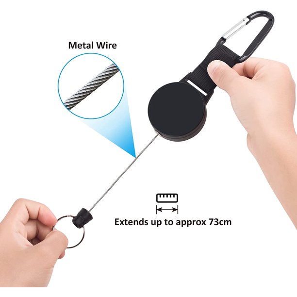 LLAVERO EXTENSIBLE METALICO CON CABLE DE ACERO