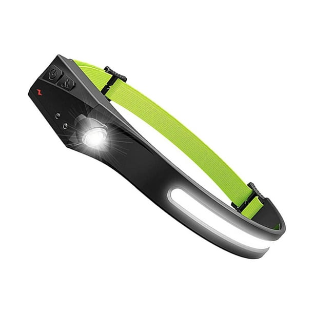 Linterna frontal LED prueba de agua Linterna de cabeza de movimiento  Iluminación brilnte Recargable para caminar Senderismo Ciclismo Baoblaze  Lámparas