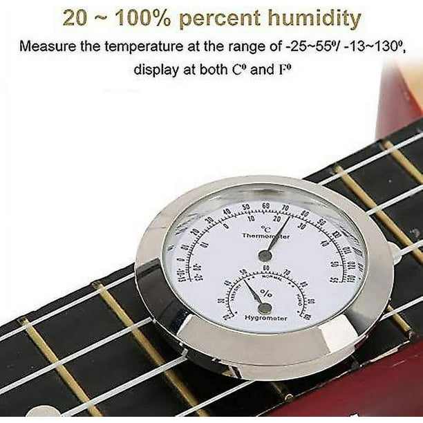 Termómetro higrómetro, medidor de humedad de aleación, medidor de  temperatura y humedad, termómetro para violín, estuche de guitarra, cuidado  de