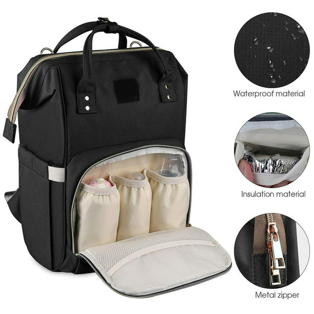 VENATIN Bolsa de pañales, mochila para mamá y papá, bolsa cambiadora de  maternidad para bebé, multifunción, artículos esenciales de viaje de gran