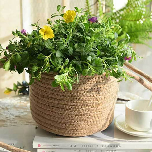 cestas colgantes para plantas | Macetas de macramé y cesta tejida para plantas | colgante para plantas de interior | Macetas colgantes para plantas Ormromra XWJ-A0047-1 | Walmart en