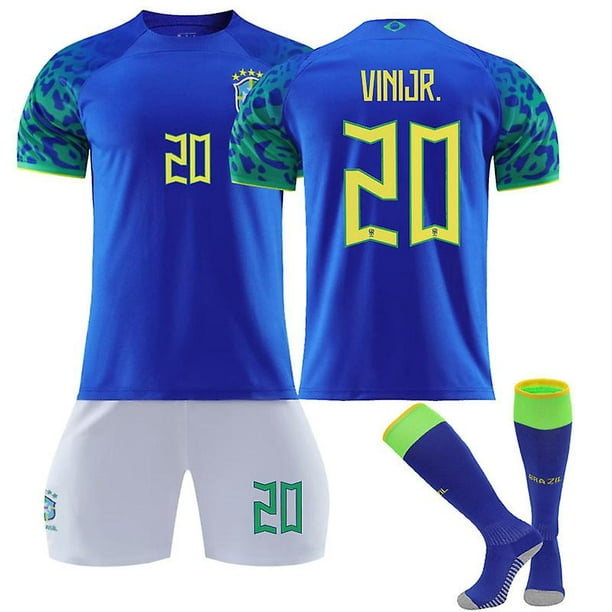 22-23 Copa Mundial Brasil Equipo Visitante Conjunto de camiseta de fútbol  Conjunto de camiseta de fú BmatwkZeng Bmatwk Jersey