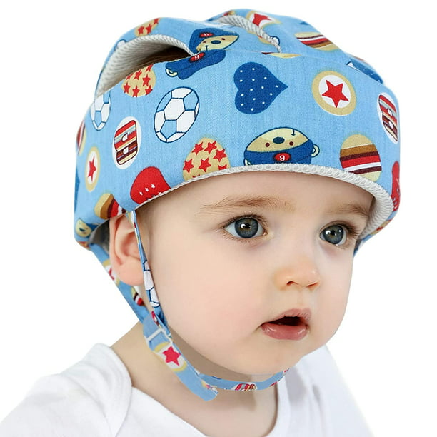 Casco de seguridad para caminar para niños pequeños, protector de cabeza  ajustable, sin golpes, protector de cabeza para niños, anticaídas, gorra de