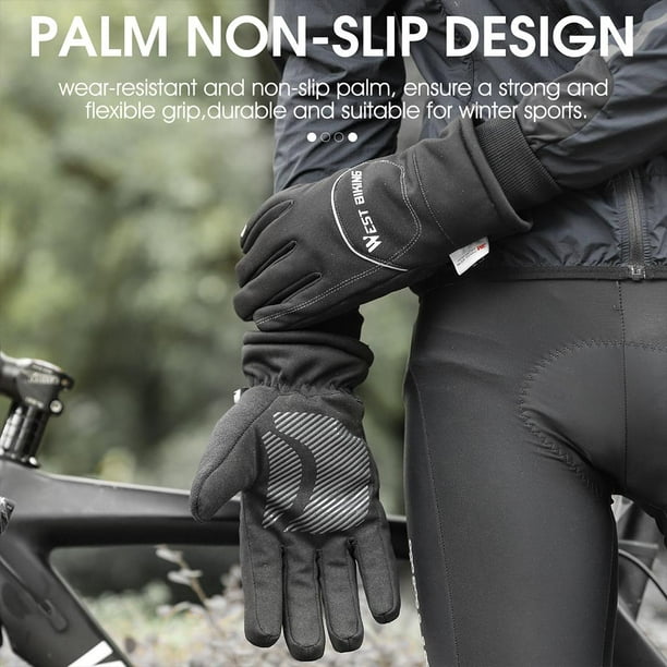 1 par de guantes térmicos de invierno para pantalla táctil, impermeables,  cálidos, para hombre, para deportes al aire libre, ciclismo, deportes, condu