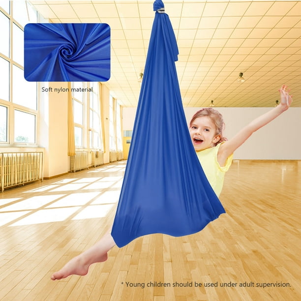 Columpio sensorial Columpio de yoga Hamaca elástica para niños para niños,  adolescentes y adultos (azul)