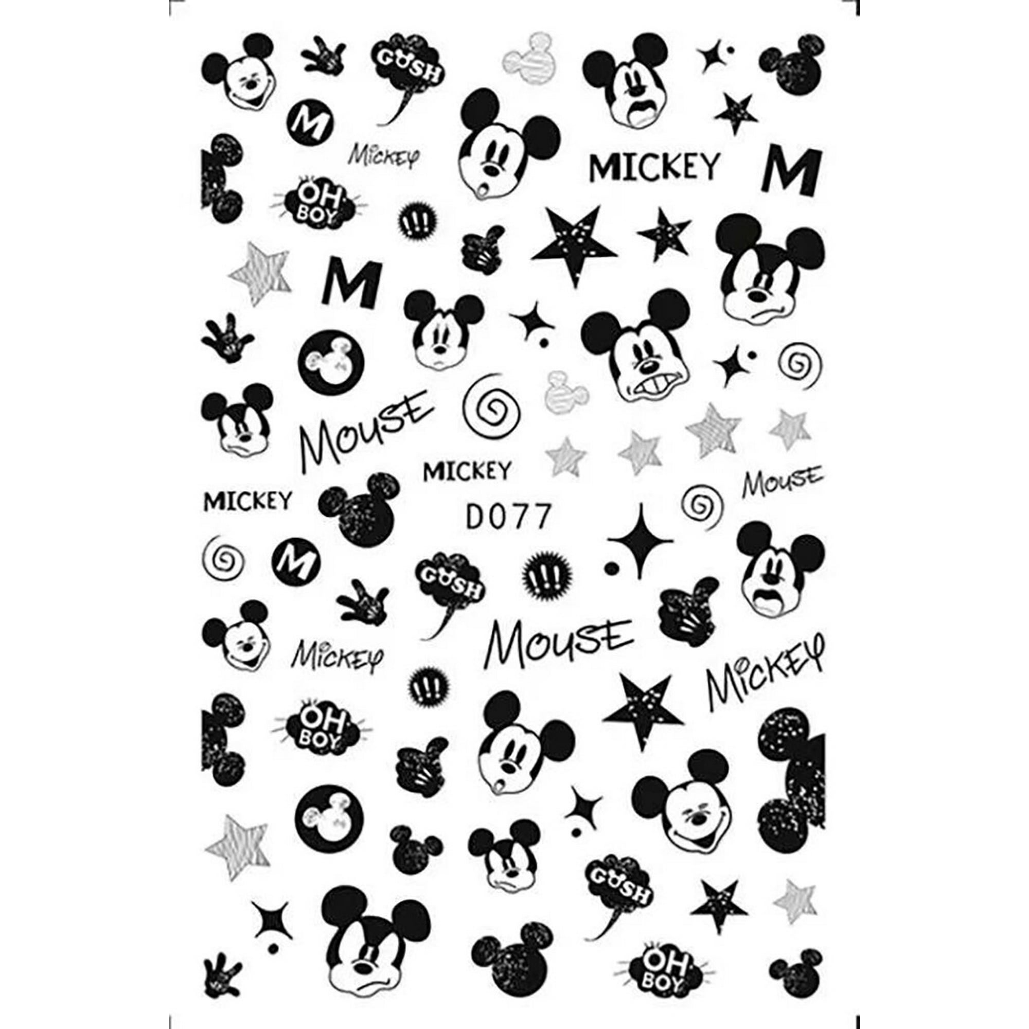 Pegatinas Calcomanias De Mickey Mouse, Pvc, Agua Adhesivos M