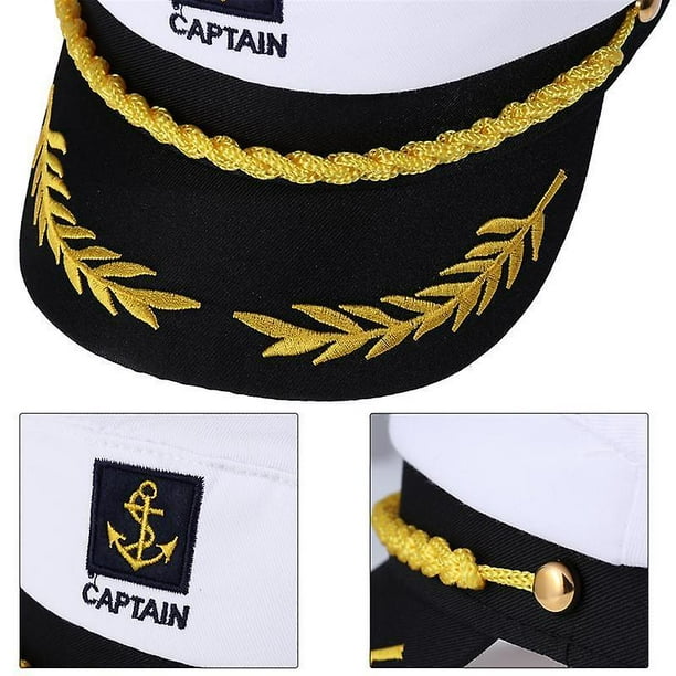 Gorra para Disfraz Capitán de Barco Sombrero Marinero II