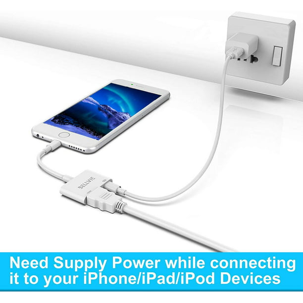 Cable Adaptador Lightning Usb Hdmi Para iPad iPhone