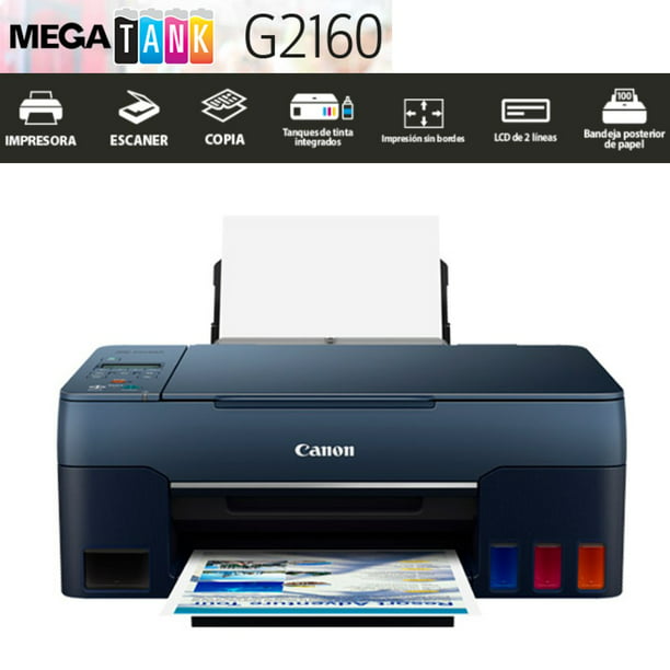 Impresora Multifuncional Canon G2160 sistema de flujo continuo, Pantalla  LCD de 1.2 pulgadas - Oficenter