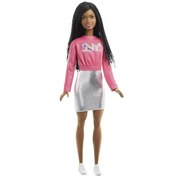 barbie toma dos barbie brooklyn roberts doll cabello trenzado con camisa rosa de nueva york barbie barbie