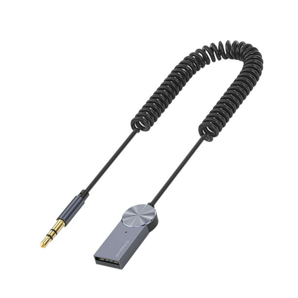 Sidaley Receptor Bluetooth 5,0 adaptador manos libres Bluetooth coche Kits  Audio 3,5mm Jack estéreo música receptor inalámbrico para Cables de audio/vídeo
