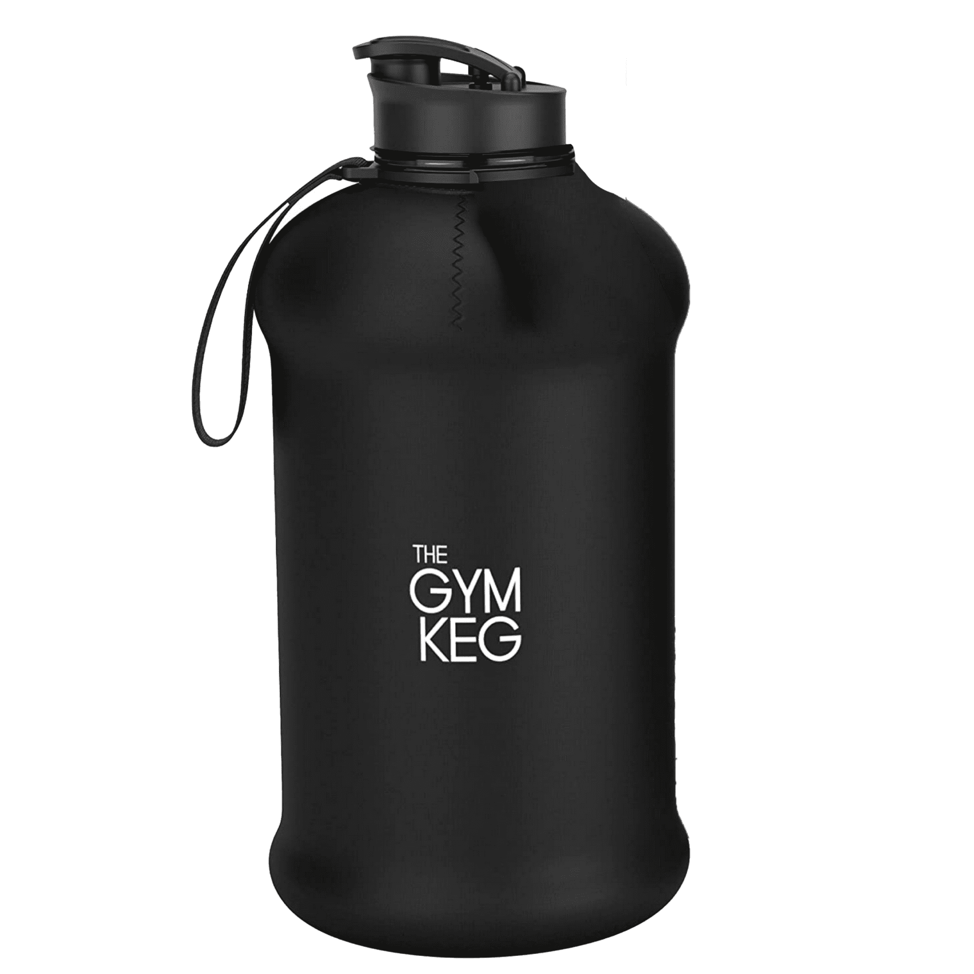 Botella agua deportiva - termo extragrande gym - 2.2 l negro estandar