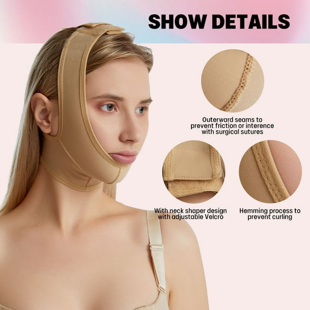 Máscara facial cerrada, cuello medio, post lipoplastía de mentón, impl –  Top Care Store