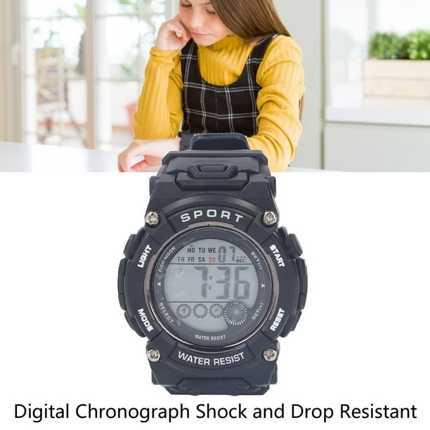 Reloj de pulsera para niños y niñas, con 3 múltiples alarmas, Digital