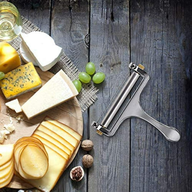 Cortador de queso de alambre de acero inoxidable, cortador de queso de  grosor ajustable para quesos suaves y semiduros herramienta de cocina de  cocina