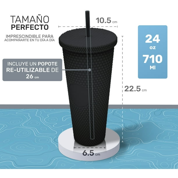 Vaso Termo Para Bebidas Frías y Calientes 700ml con Tachuelas y Aislamiento  de Doble Pared al