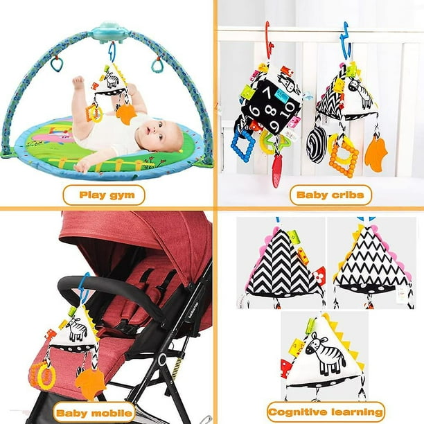 Juguetes para asientos de coche Juguetes para bebés 0-3 meses Juguetes para bebés  Juguetes para cochecitos en espiral, juguetes para recién nacidos Juguetes  para bebés en blanco y negro, juguetes para bebés